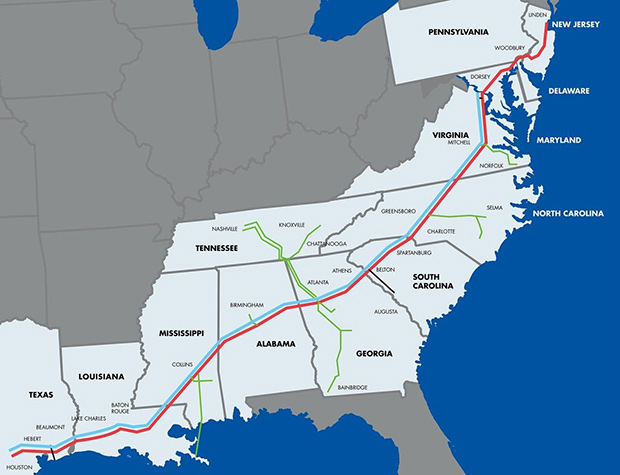 Colonial’s operations connect to 30 different oil refineries and nearly 300 fuel distribution terminals throughout the United States.
